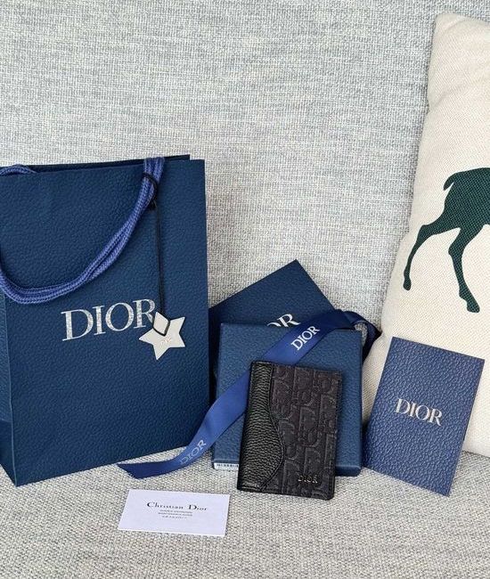 Christian Dior CD Saddle Bifold Card Holder 2ESCH138