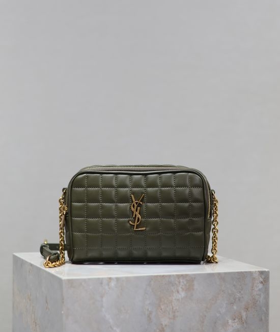 Yves Saint Laurent YSL LE CASSANDRE Green Lambskin Camera Bag 764809