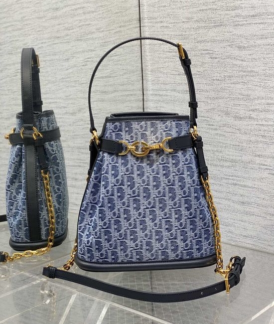 Christian Dior CD C est Denim Large Bucket Bag 10191