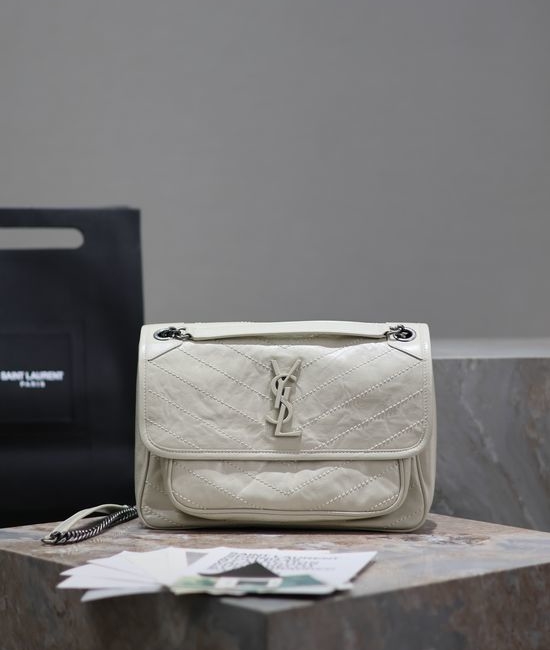 Yves Saint Laurent YSL Niki Medium Grained Leather Shoulder Bag 633158
