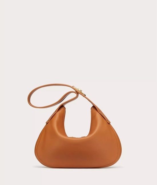 Valentino Hobo Shoulder Logo Leather Bag 9055