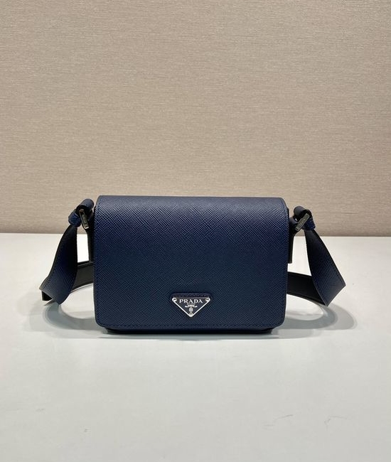 Prada Saffiano Leather Flap Shoulder Bag 2VD065