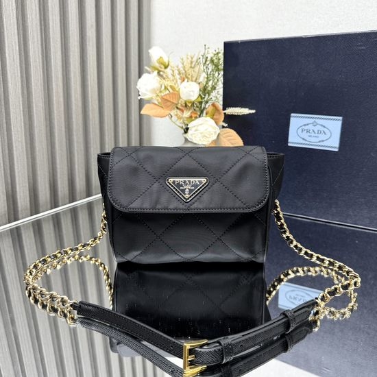 Prada Vintage Quilted Chain Crossbody Bag 1BD619