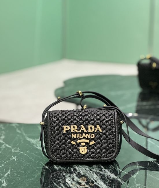 Prada Woven Flap Shoulder Bag 1BD362