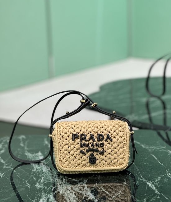 Prada Woven Flap Shoulder Bag 1BD362