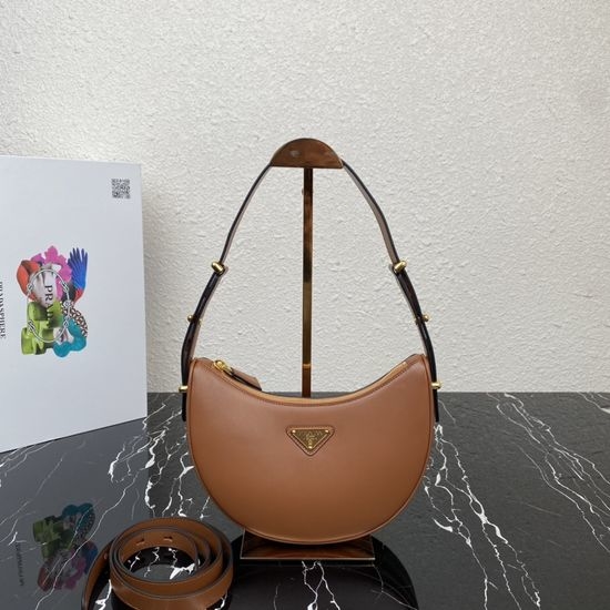 Prada Moon Double Strap Leather Handbag 14009