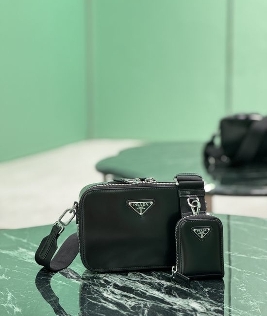 Prada Brique Patent Leather Camera Bag 2VH070