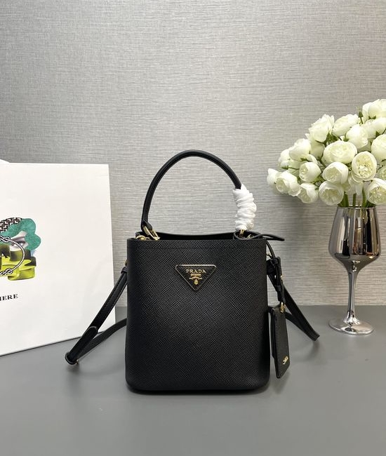 Prada Saffiano Leather Mini Bucket Bag 1BA217
