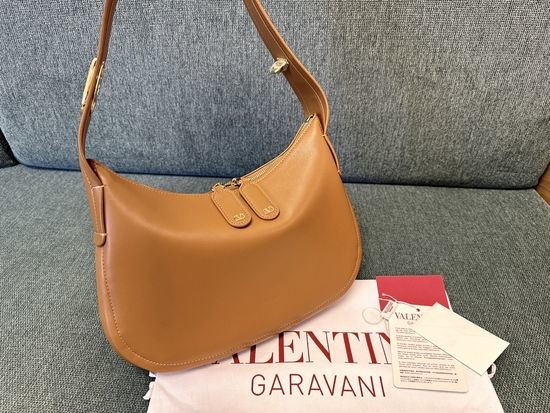 Valentino Hobo Shoulder Bag with Logo Accent 9055