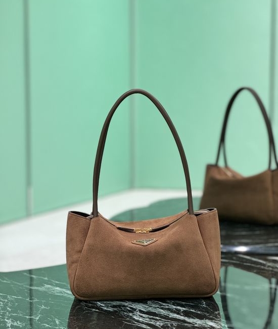 Prada Suede Leather Handbag 1BA444