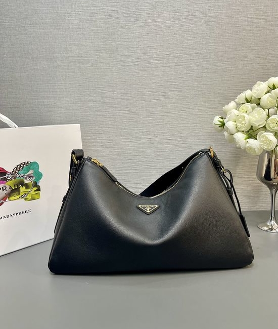 Prada Hobo Soft Leather Shoulder Bag 1BC228