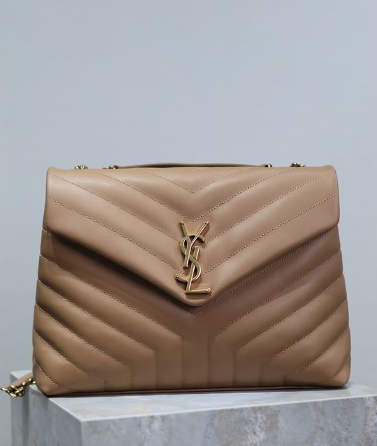 Yves Saint Laurent YSL Loulou Caramel Leather Handbag 487216
