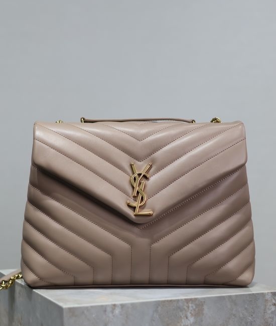Yves Saint Laurent YSL Loulou Classic Nude Pink Leather Bag 487216