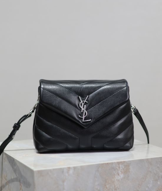 Yves Saint Laurent YSL Loulou Leather Silver Hardware Bag 467072