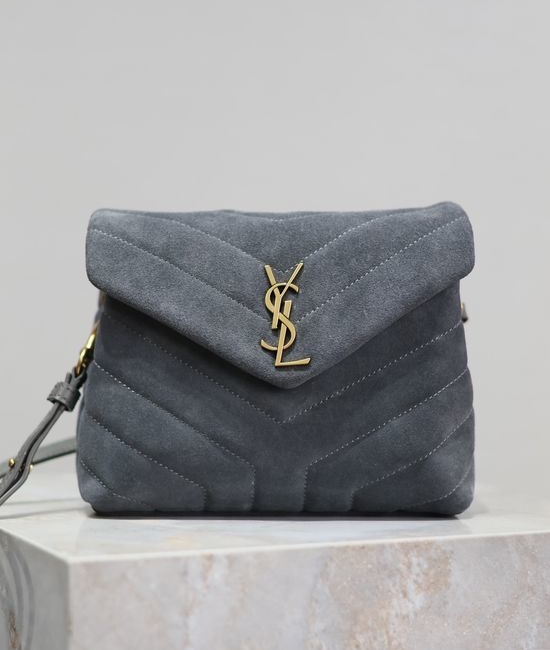 Yves Saint Laurent YSL Loulou Matte Dark Grey Bag 467072