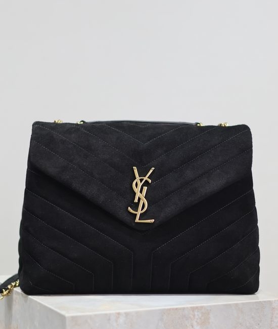 Yves Saint Laurent YSL Loulou Matte Black Shoulder Bag 487216