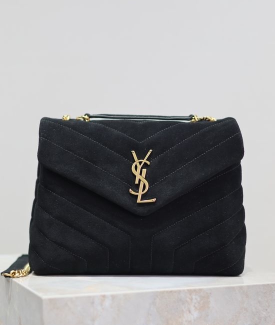 Yves Saint Laurent YSL Loulou Matte Black Shoulder Bag 494699