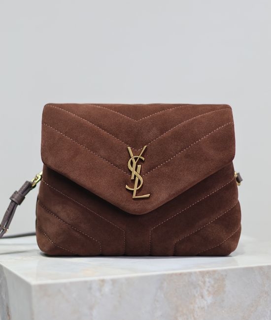 Yves Saint Laurent YSL Loulou Matte Brown Small Bag 467072