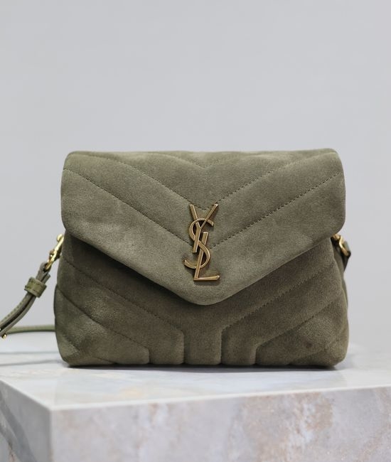 Yves Saint Laurent YSL Loulou Matte Army Green Small Bag 467072