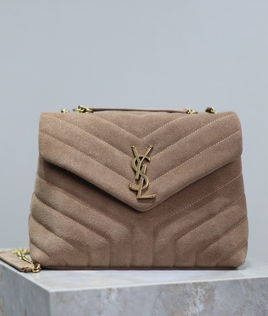 Yves Saint Laurent YSL Loulou Matte Apricot Medium Bag 494699