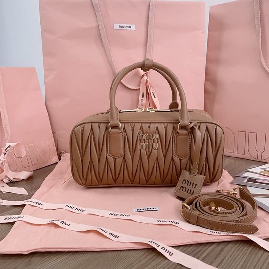 Miu Miu Matelasse Lambskin Bowling Bag 5BB148