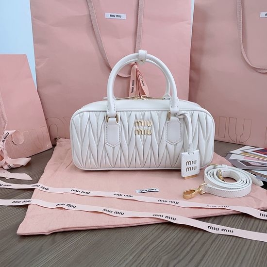 Miu Miu Matelasse Lambskin Bowling Bag 5BB148