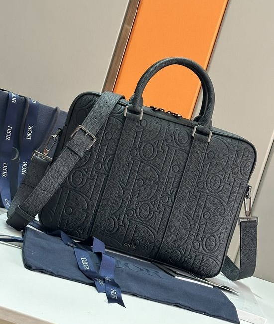 Christian Dior CD CD Diamond Canvas Briefcase 1ESBRCDP180