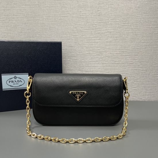 Prada Chain Crossbody Bag Saffiano Leather 13910