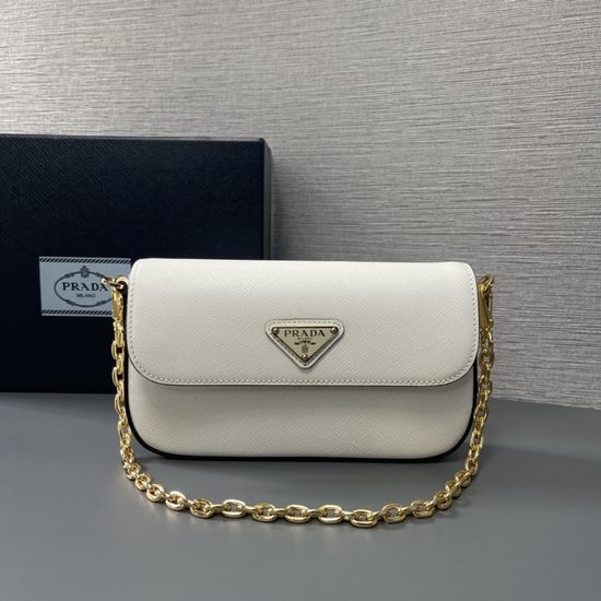 Prada Chain Crossbody Bag Saffiano Leather 13909