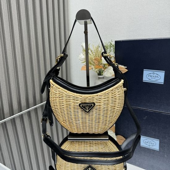 Prada Curved Hobo Handbag 1BC202