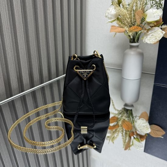 Prada Quilted Nylon Mini Bucket Bag 1NR016