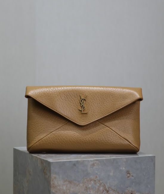 Yves Saint Laurent YSL LE Envelope Clutch Classic Sheepskin Bag 769307