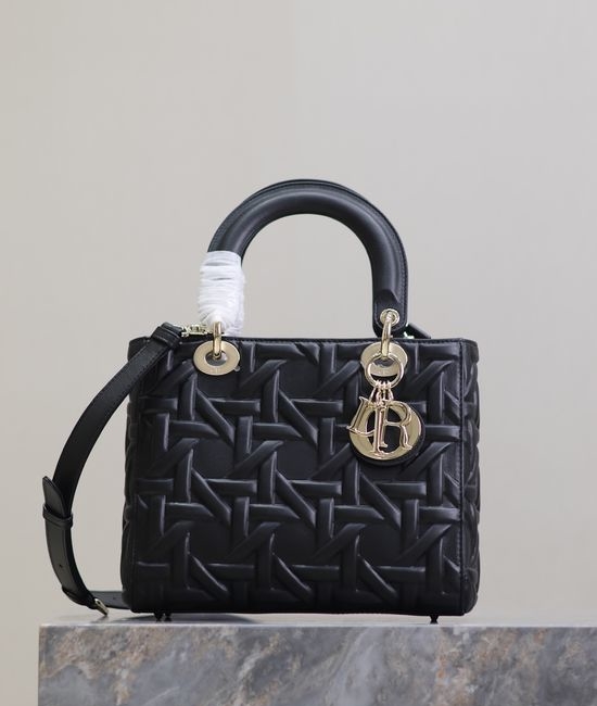 Christian Dior CD Lady Christian Dior CD Quilted Leather Handbag 0565