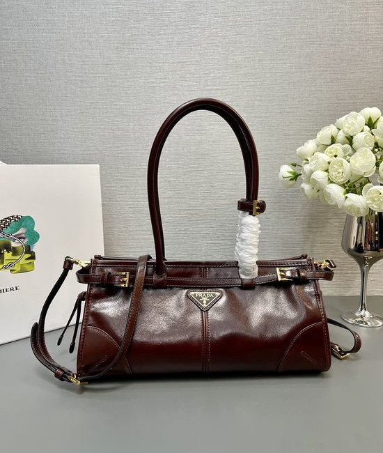 Prada 1BA426 Elegant Oil Wax Leather Crossbody Bag