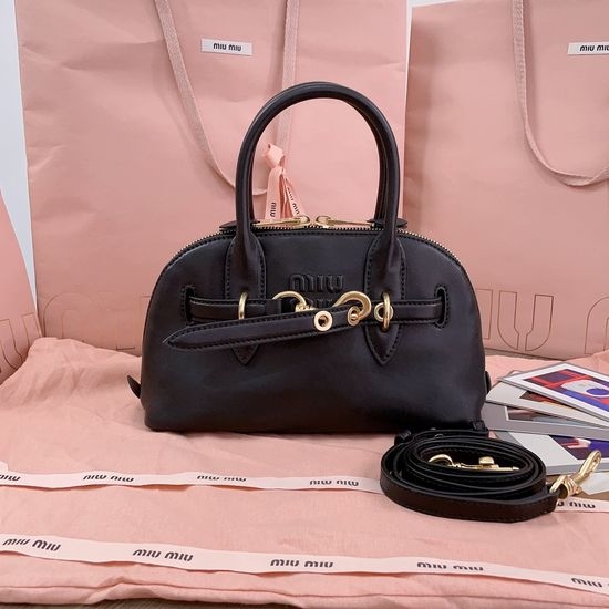 Miu Miu Aventure Nappa Leather Bowling Bag 5BB169