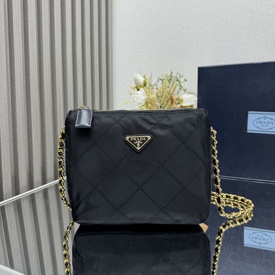 Prada Vintage Quilted Chain Crossbody Bag 1BD646