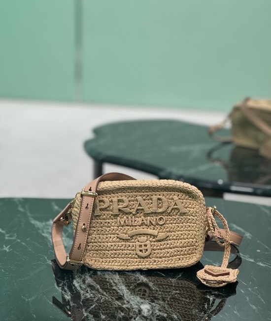 Prada Raffia Camera Bag 1BH196