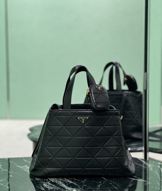 Prada Matinee Quilted Leather Tote Bag 1BG547
