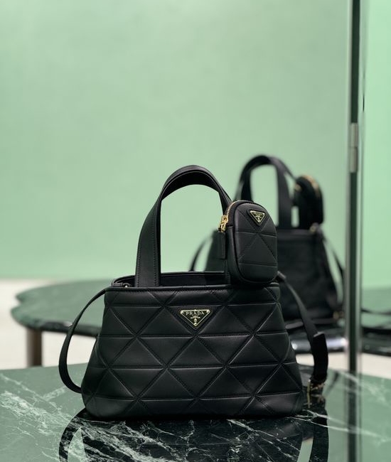 Prada Matinee Quilted Leather Small Tote Bag 1BG548