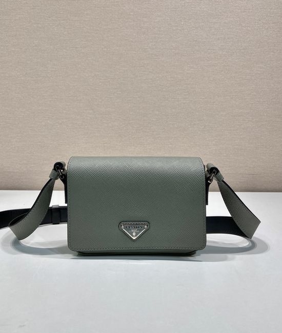 Prada Saffiano Leather Flap Shoulder Bag 2VD065