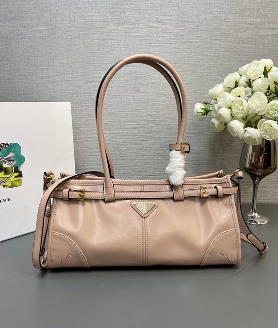 Prada 1BA426 Vintage Style Oil Wax Leather Handbag