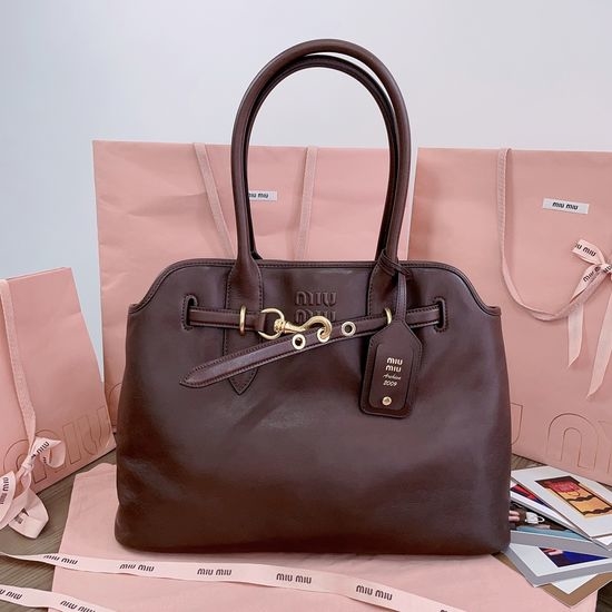 Miu Miu Aventure Nappa Leather Tote Bag 5BG291