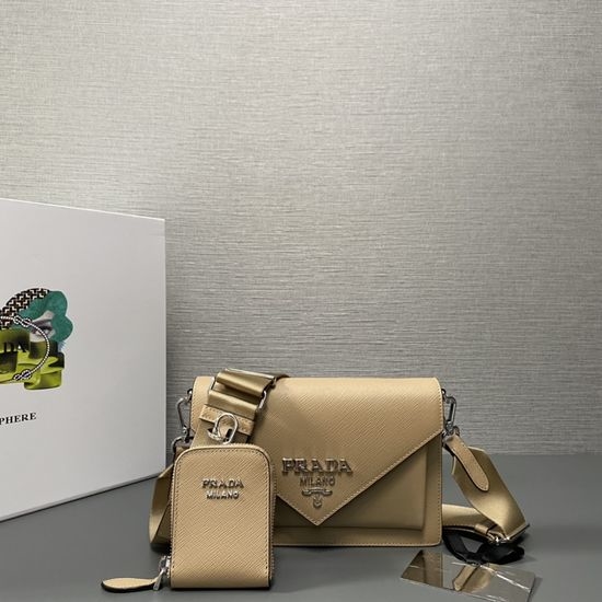 Prada Three-in-One Mini Envelope Bag with Zipper Pocket 1BP020