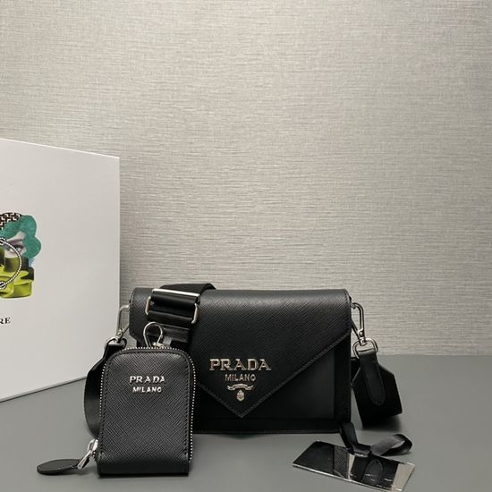 Prada Three-in-One Mini Envelope Bag with Detachable Mirror 1BP020