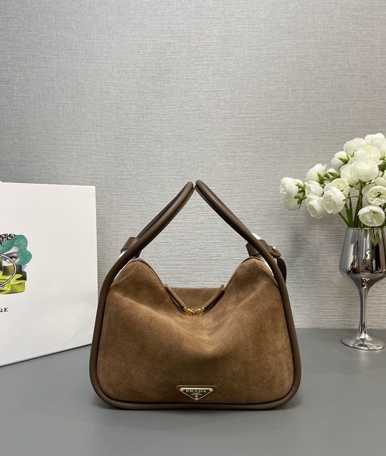 Prada Soft Grain Leather Bowling Bag 2614
