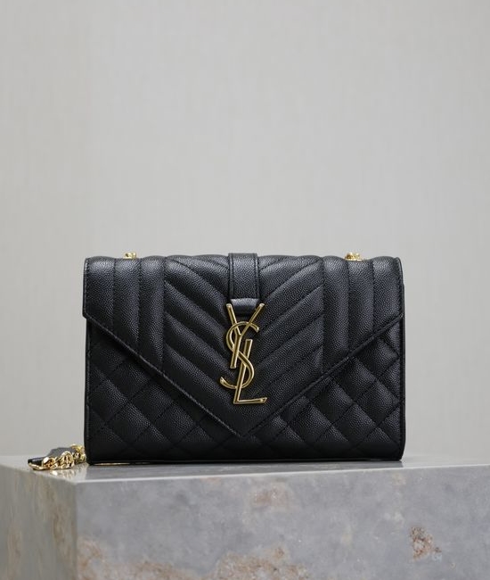 Yves Saint Laurent YSL Envelope Small Quilted Leather Crossbody Bag 526286