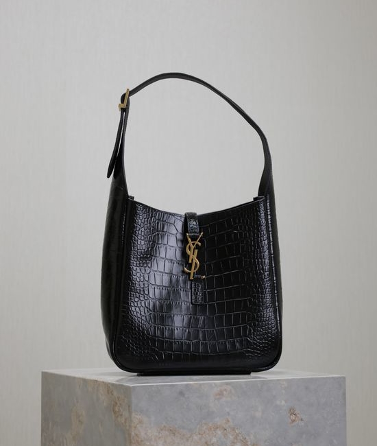 Yves Saint Laurent YSL LE 5A7 Croc-Embossed Shoulder Bag 713938
