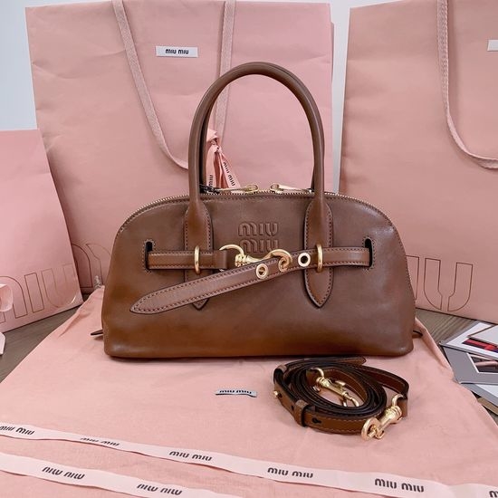 Miu Miu Aventure Nappa Leather Top Handle Bag 5BB168