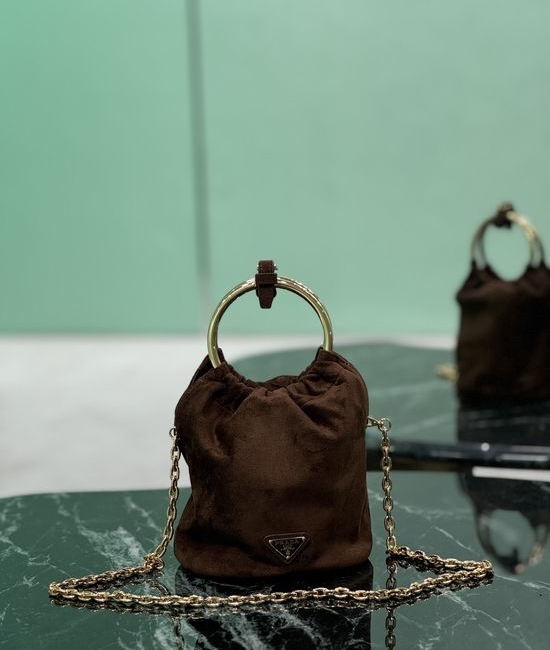 Prada Suede Mini Bucket Bag 1BC227