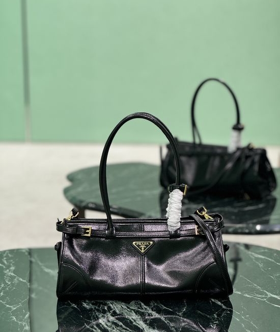 Prada 828 LusSolf Wrinkled Patent Leather Bag 1BA426